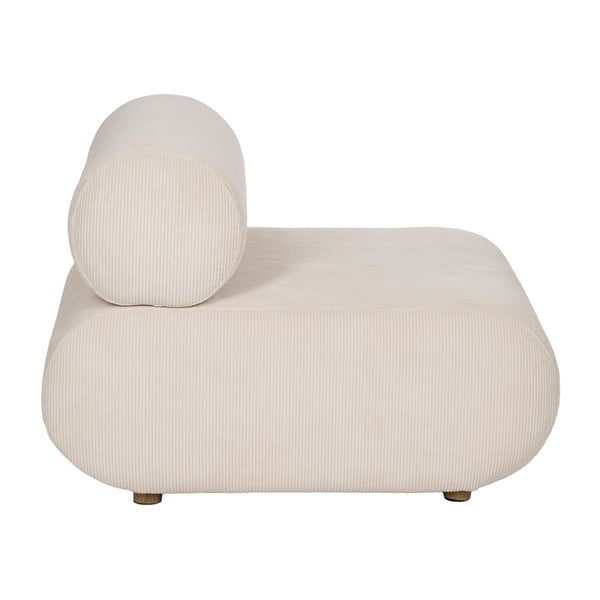 Кремаво кресло от рипсено кадифе – Ixia-image-2