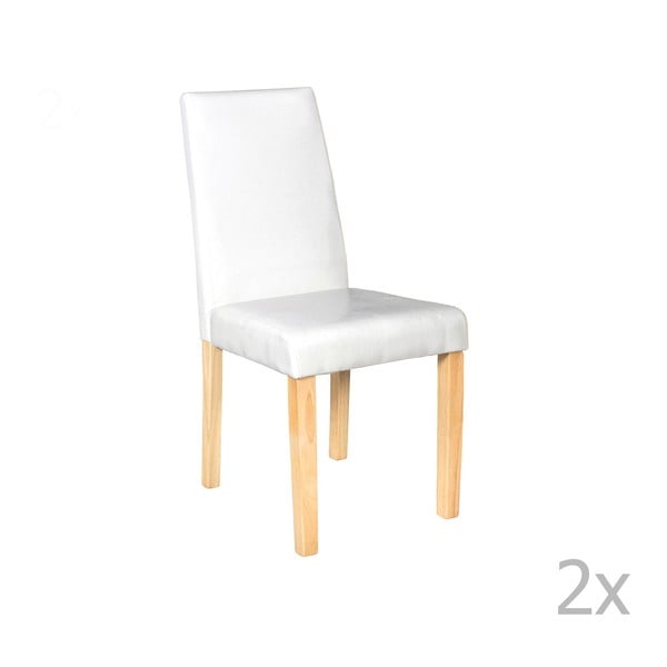 Sada 2 bílých jídelních židlí Crido Consulting Benny