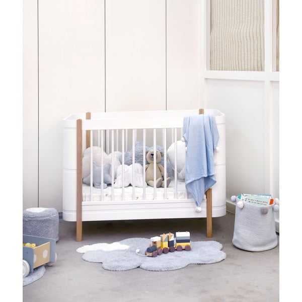 Светлосин ръчно изработен памучен детски килим подходящ за пране 70x100 cm Mini Dream – Lorena Canals-image-1