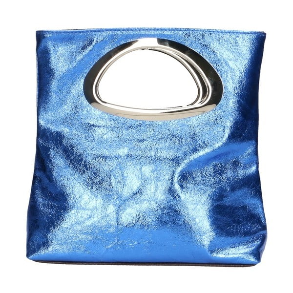 Синя кожена чанта Lumino - Chicca Borse