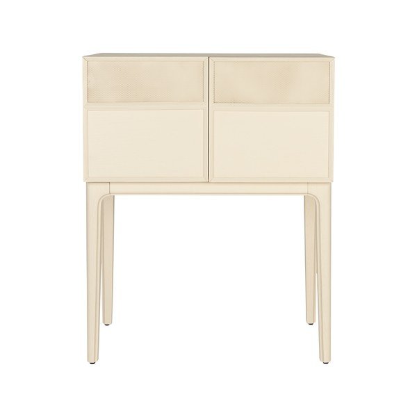 Кремав скрин от декор от дъб  80x100x45 cm June – Zuiver