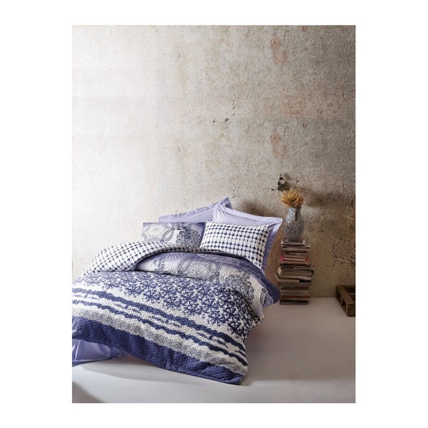 Памучно спално бельо с чаршаф за двойно легло Mesa Cassidy, 180 x 230 cm - Mijolnir