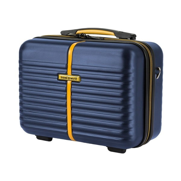 Modrý kosmetický kufřík Travel World, 17 l