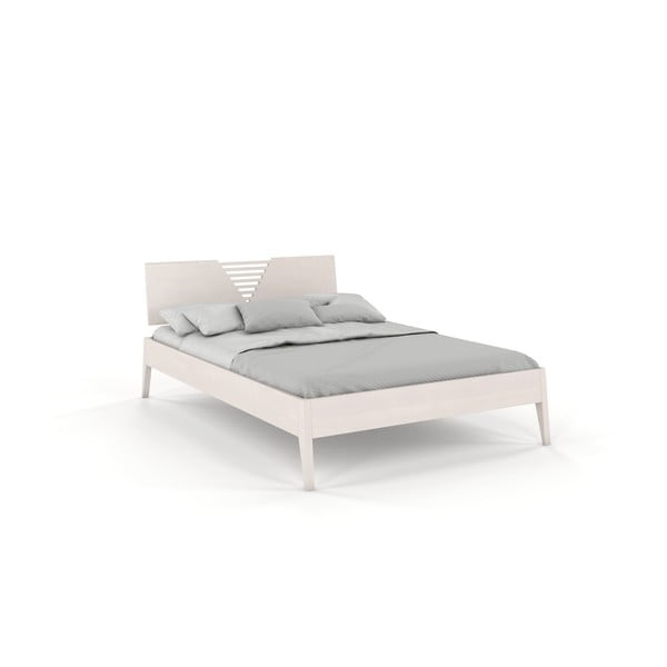 Двойно легло от бяла букова дървесина , 140 x 200 cm Visby Wolomin - Skandica