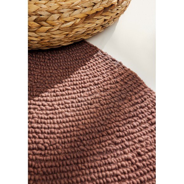 Ръчно изработен вълнен кръгъл килим в тухлен цвят ø 150 cm Calmio – Hanse Home-image-2