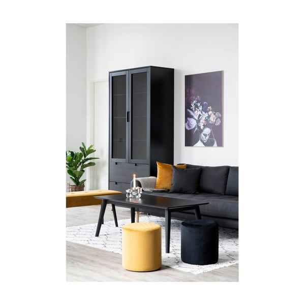 Черен пуф , ø 34 cm Ejby - House Nordic-image-3