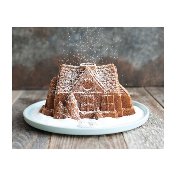 Сребърна форма за торта , 2,1 л Gingerbread House - Nordic Ware-image-2