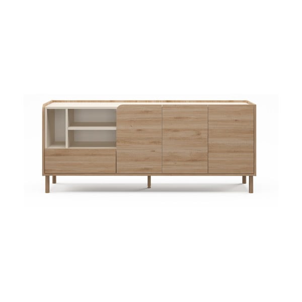 Скрин от дъбов декор  в естествен цвят 180x75,5x44 cm Monza – Marckeric