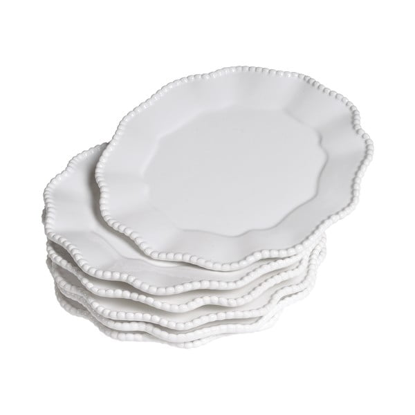Sada talířů Parma, 6 ks, bílé