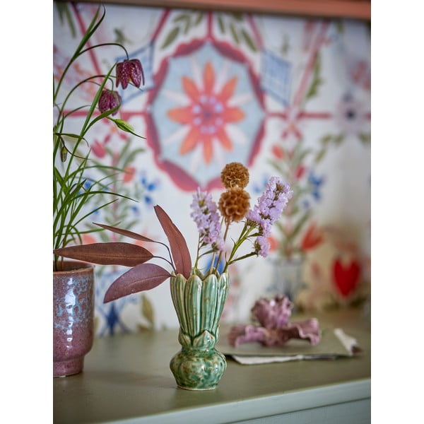 Зелена глинена ваза (височина 12 cm) Cyrill – Bloomingville-image-1