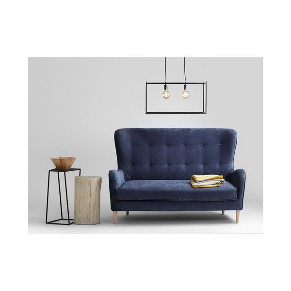 Tmavě modrá dvoumístná pohovka Custom Form Cozyboy-image-3