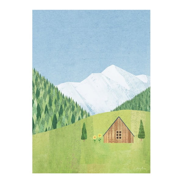 Плакат 30x40 cm Mountain Cabin - Travelposter