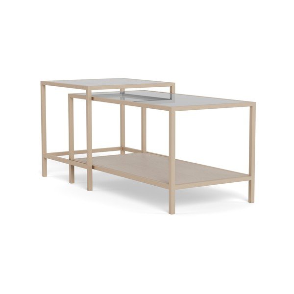 Сиви стоманени масички за кафе в комплект 2 бр. 50x90 cm Seaford – Actona-image-2