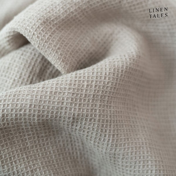 Ленена вафлена кърпа в естествен цвят 100x140 cm Natural Fine Waffle - Linen Tales-image-3