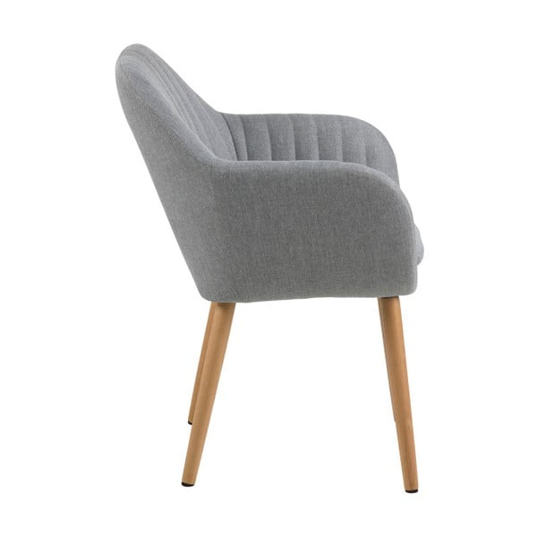 Светлосив трапезен стол Emilia - Actona-image-1