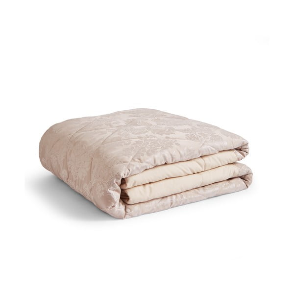 Бежово капитонирано покривало за легло от дамаск 240x260 cm Damask Jacquard – Catherine Lansfield