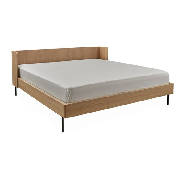 Двойно легло от дъбова дървесина в естествен цвят 160x200 см Wrap - Bonami Selection-image-2