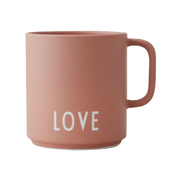 Розова порцеланова чаша Love - Design Letters