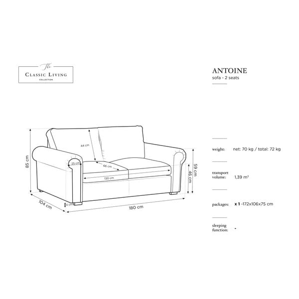 Červná pohovka Windsor & Co Sofas Hermes, 104 cm-image-1