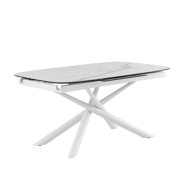 Сгъваема маса за хранене в бяло и сиво, 160 x 95 cm Ness - sømcasa-image-3