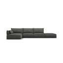 Сив ъглов диван (ляв ъгъл) Vanda - Mazzini Sofas