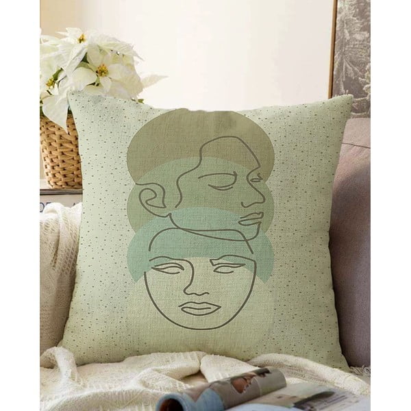 Зелена калъфка за възглавница от памучна смес, 55 x 55 cm - Minimalist Cushion Covers