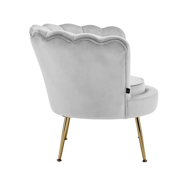 Светлосиво кадифено кресло Kelsey – Støraa-image-2