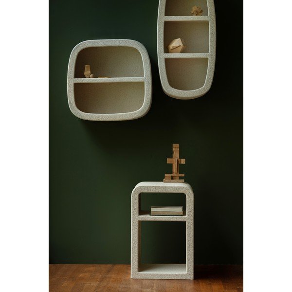 Бежово нощно шкафче с рафтове Veda – Dutchbone-image-3