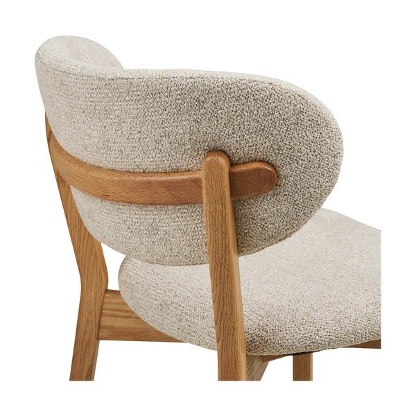 Бежов/в естествен цвят тапициран трапезен стол Dunkirk – House Nordic-image-3