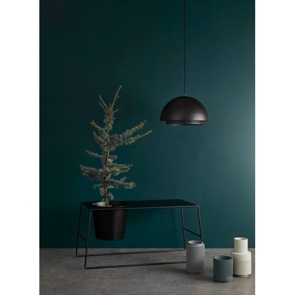 Черна метална масичка за кафе с вградена саксия за цветя - Hübsch-image-1