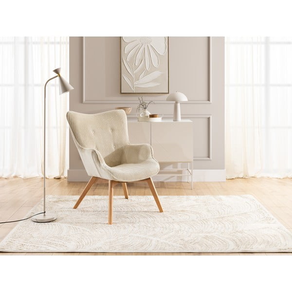 Бежово кресло от рипсено кадифе Niko – Ropez-image-4