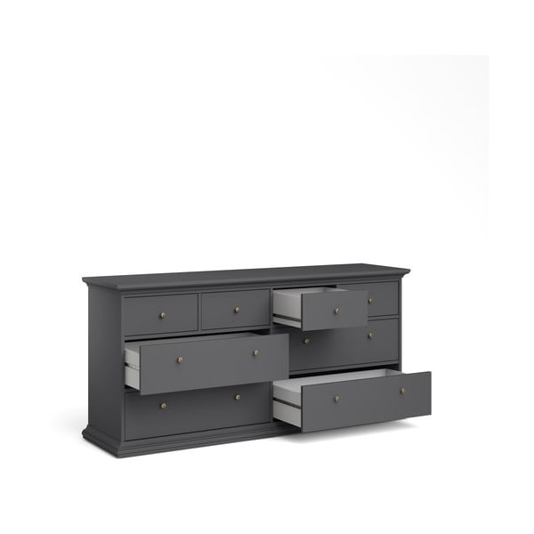 Сив нисък скрин 183x87 cm Paris – Tvilum-image-3