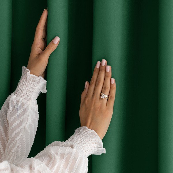 Тъмнозелено затъмняващо перде 140x270 cm Carli – Restilo-image-3