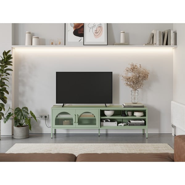 Маса за телевизор в цвят мента 160x50 cm Diora – Marckeric-image-1