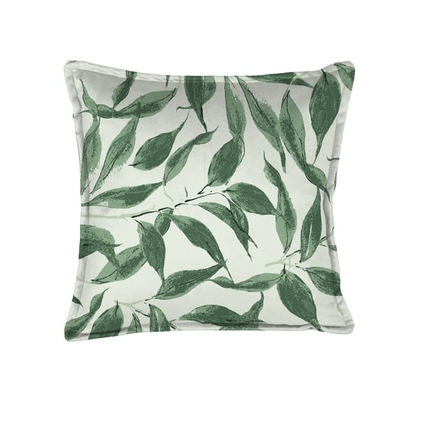 Зелена декоративна възглавница "Градински чай", 45 x 45 cm - Velvet Atelier