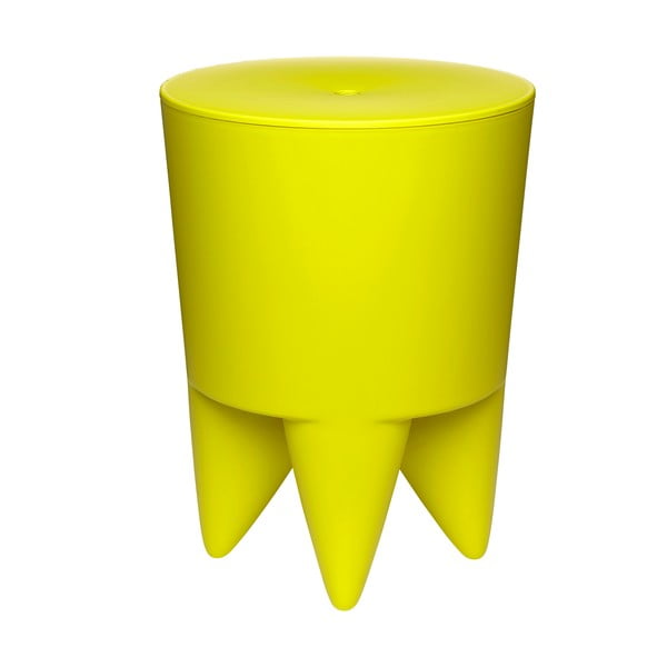Univerzální stolek/koš/chladič na led Bubu, žlutý