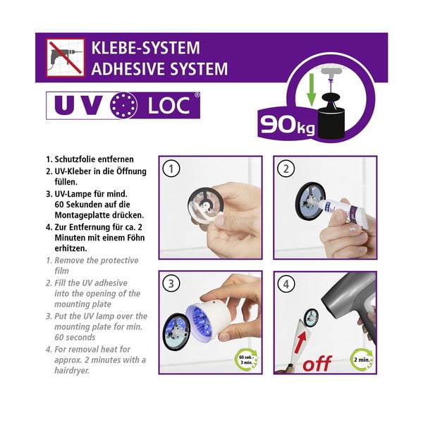 Самозадържаща се кука от неръждаема стомана в матово сребристо Isera - Wenko-image-4