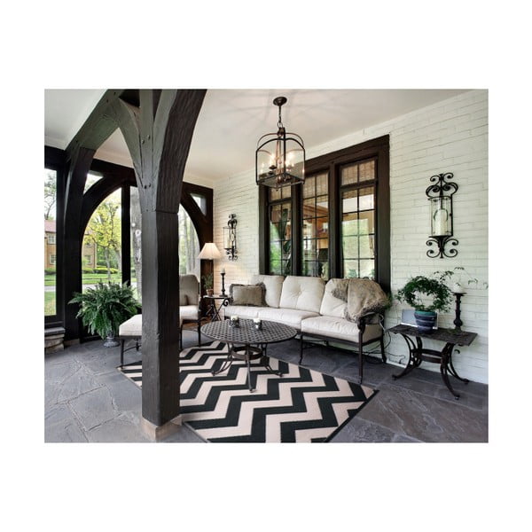 Černo-béžový oboustranný koberec vhodný i do exteriéru Green Decore Tara, 120 x 180 cm-image-2