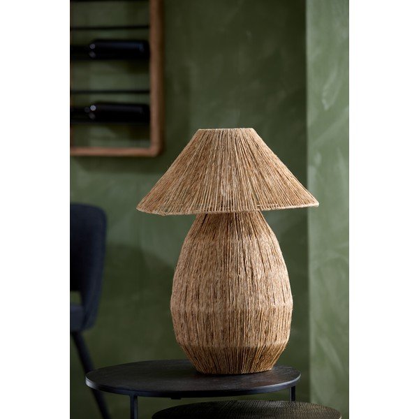 Настолна лампа в естествен цвят с абажур от юта (височина 55 cm) Maruva – Light & Living-image-2