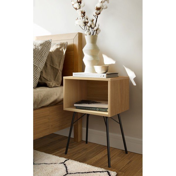 Нощно шкафче от дъб в естествен цвят Rayburn - Woodman-image-1