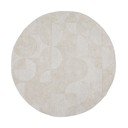 Ръчно изработен вълнен кръгъл килим в цвят слонова кост ø 160 cm Gigi – Flair Rugs