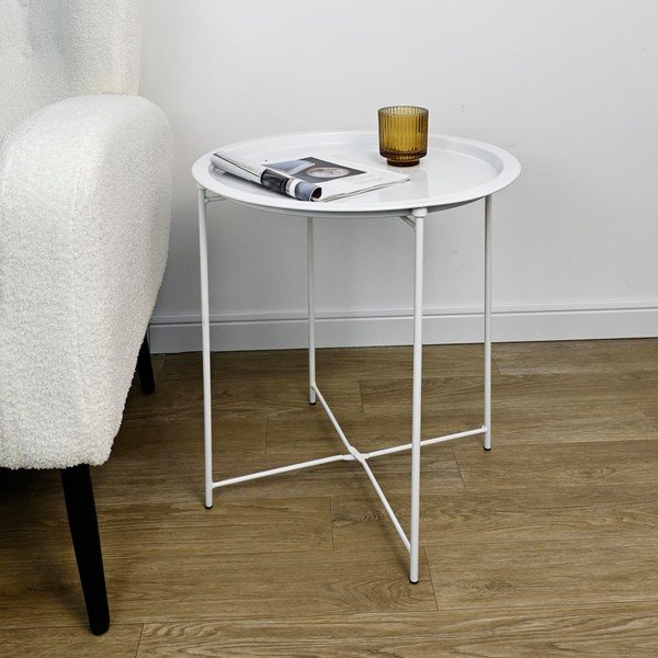 Метална кръгла странична масичка ø 47 cm Hilmar – Yes Everyday-image-1