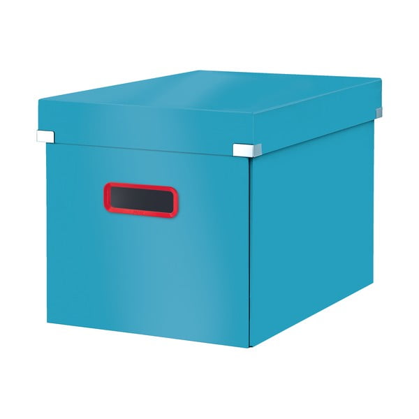Синя картонена кутия за съхранение с капак 32x36x31 cm Click&Store – Leitz