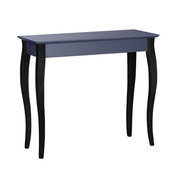 Grafitově šedý konzolový stolek s černými nohami Ragaba Lilo, šířka 85 cm