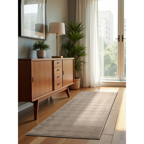 Бежова пътека 80x240 cm Perles Tourmaline – Elle Decoration-image-1