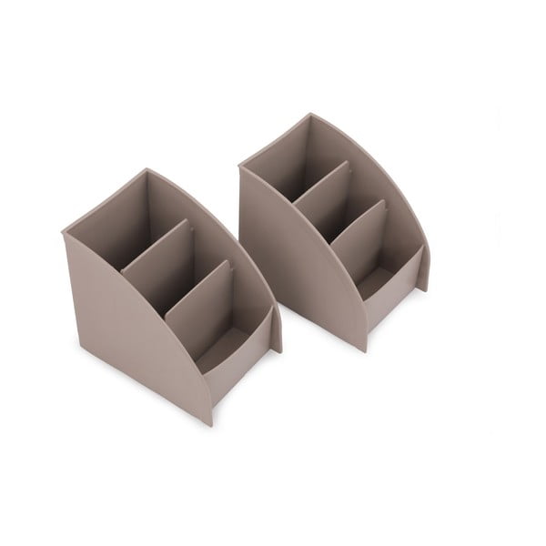 Бежов пластмасов органайзер за баня за козметика – Hermia-image-1