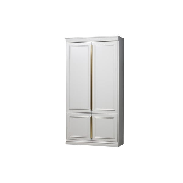 Светлосив гардероб от масивен бор 110x215x44 cm Organize – WOOOD-image-2