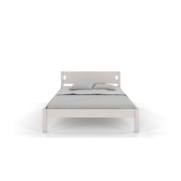 Двойно легло от борова дървесина 180x200 см в бял цвят Laxbaken - Skandica-image-1