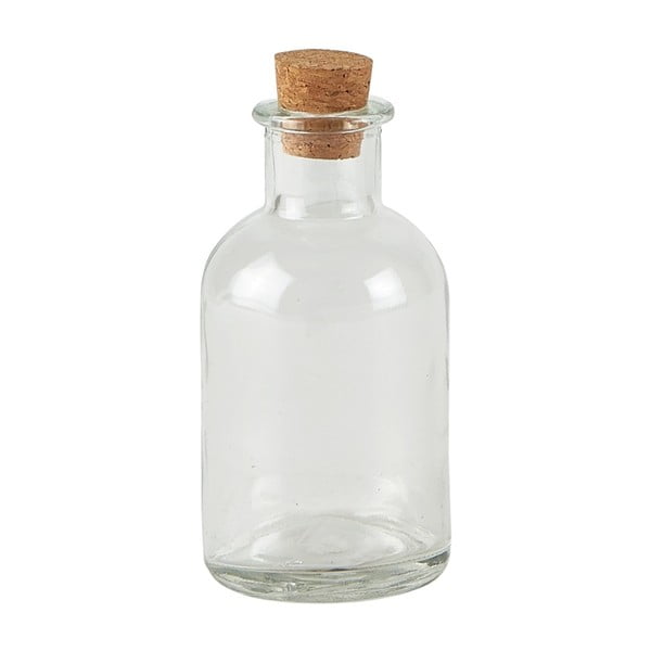 Стъклена бутилка с корков капак, височина 5 cm - KJ Collection