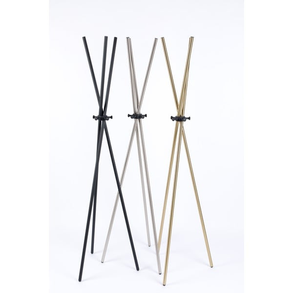 Черна стоманена стойка за връхни дрехи Darwin – White Label-image-2